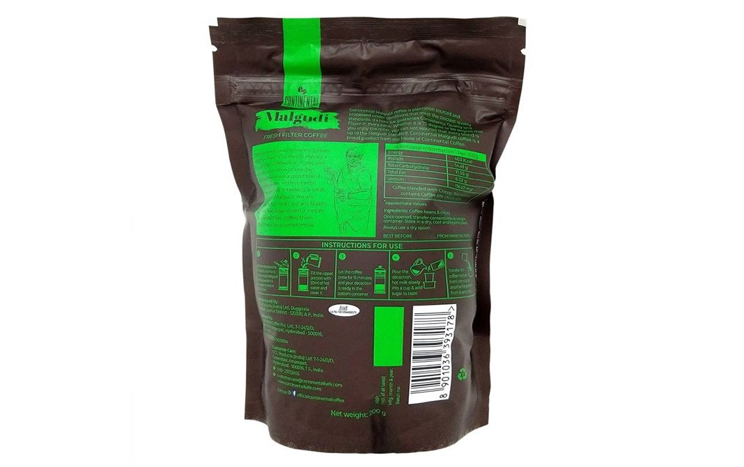 Continental Coffee Malgudi Fresh Filter Coffee (60 degree)   Pack  200 grams